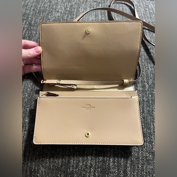 Foldover Crossbody Clutch With Signature Canvas Patchwork - Picture 3 of 11